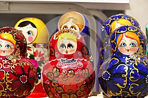 Nice set of typical russian matroschka as a gift from holidays