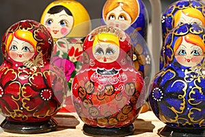 Nice set of typical russian matroschka as a gift from holidays