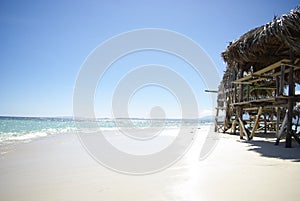 Nice and small lodge with beautiful white sand in the Dominican Republic