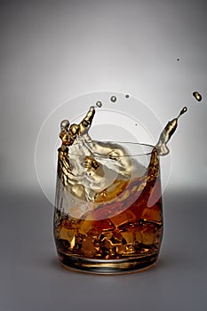 Nice splash in glass with whisky