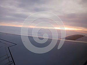 Nice sunset from the deck of a flying plane
