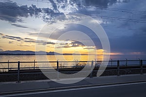 Nice sunset at the Lake Constance