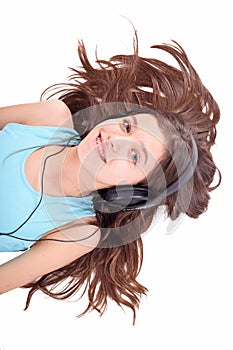 Nice teen girl with headphones