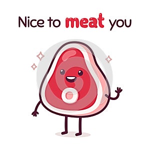 Nice To Meat You pun photo