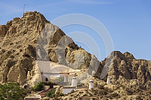 Nice troglodyte house imbedded in a tuff hill