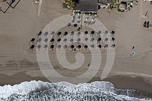 nice view of the beach of Puerto Banus beach, Marbella