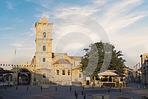 Nice view of the Church of Saint Lazarus in the center of Larnaca