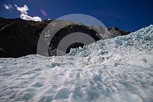 Nice view over the Flanz Josef Glacier with a clean sky