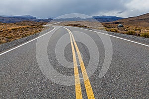 Nice view of the road through Argentinian Patagonia