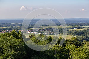 Nice view from village Dobra Voda to village Horni Stropnice, Cz