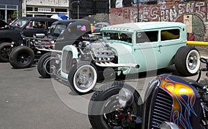 Nice vintage car show in city Dallas