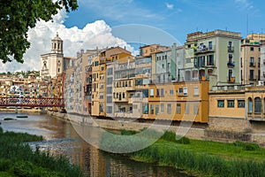 Nice water landmark in a spanish town Gerona