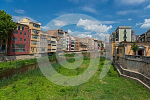 Nice water landmark in a spanish town Gerona