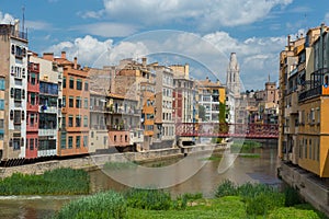 Nice water landmark in a spanish town Gerona