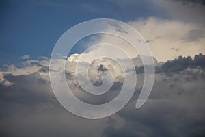 Nice white and grey cloud on blue sky