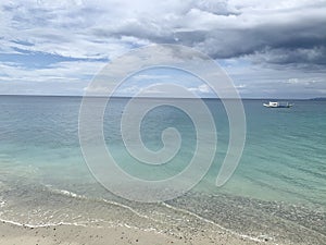 Nice White sand beach at Sunset Aninuan Beach Puerto Galera, Philippines