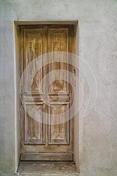 Nice wood door in Camargue area, provence, france