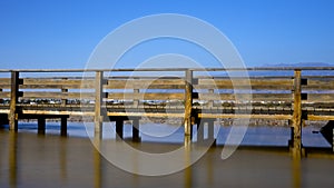 Nice wooden bridge located between Aguadulce and Roquetas de Mar