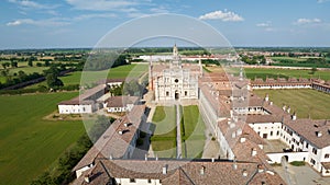 Niceb view of Certosa di Pavia at sunny day