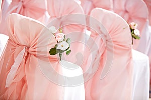 Nicely decorated chair at an event party