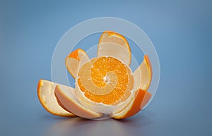 Nicely peeled orange