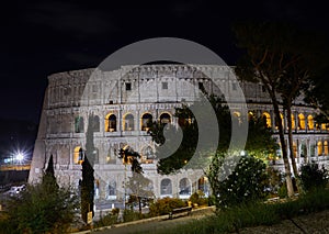 Colosseum. Summernight in Rome. photo