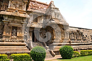 Niches and southern entrance to the mukhamandapa, Brihadisvara Temple, Gangaikondacholapuram, Tamil Nadu, India