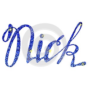 Nick name lettering tinsels photo