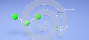 nickel(ii) chloride molecule, molecular structures, chlorides, 3d model, Structural Chemical Formula