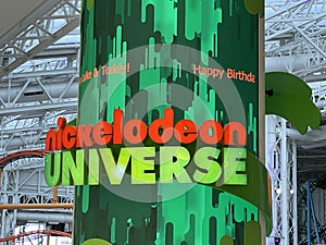 Nickelodeon Universe at the American Dreams mall in East Rutherford, New Jersey