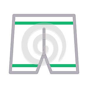 Nicker thin color line vector icon