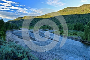 Nicola River Valley in Early Morning Light near Merritt, Interior British Columbia