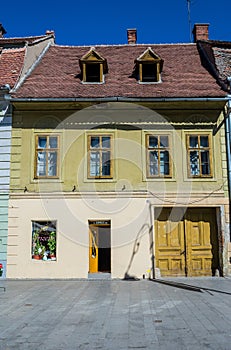 Nicolae Balcescu Street in Old Town of Sibiu