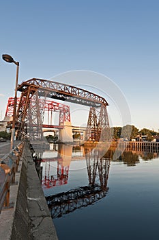 Nicolas Avellaneda steel bridge at Buenos Aires photo
