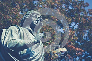 Nicolaus Copernicus statue in Torun, Poland