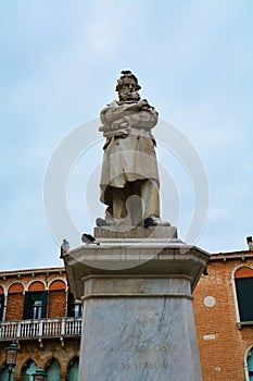 Nicolo Tommaseo famous statue, Venice, Europe