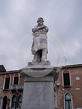 Nicolo Tommaseo Statue in Venice, Italy