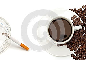 Nicotine and caffeine.