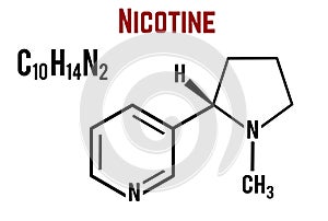 Nicotine molecular structural chemical formula