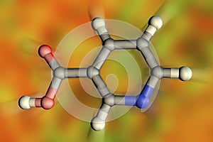 Nicotinic acid, niacin molecule