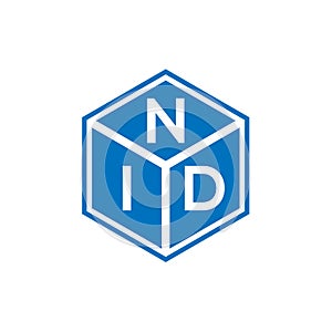 NID letter logo design on black background. NID creative initials letter logo concept. NID letter design