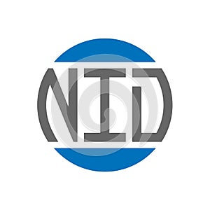 NID letter logo design on white background. NID creative initials circle logo concept. NID letter design