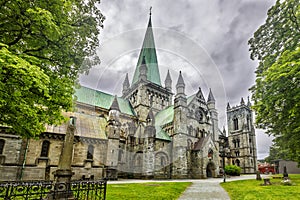 Nidaros Cathedral in Trondheim, Norway.