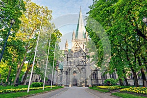 Nidarosdomen cathedral in Trondheim, Norway.