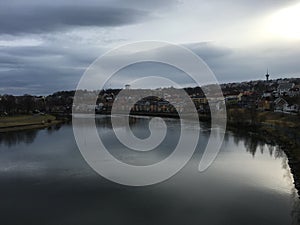 Nidelva river, Trondheim, Norway.