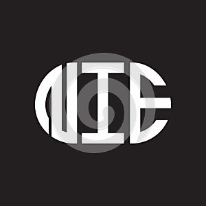 NIE letter logo design on black background. NIE creative initials letter logo concept. NIE letter design photo