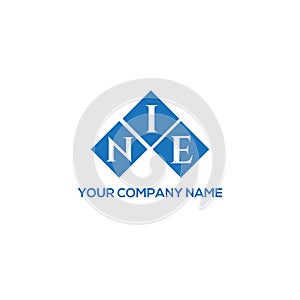 NIe letter logo design on WHITE background. NIe creative initials letter logo concept. NIe letter design photo