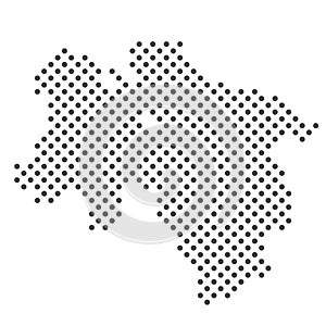 Niedersachsen in Germany: Dotted map of federal state photo