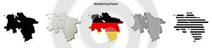 Niedersachsen outline map