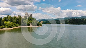 Niedzica Castle Also Known as Dunajec Castle by Lake Czorsztynin the Pieniny Mountains, Poland.